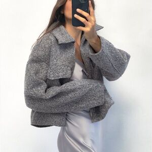 Zara bouncle cropped jacket